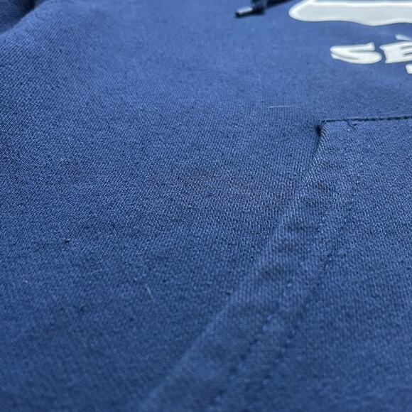 Majestic 2014 Seattle Seahawks Blue Hoodie Mens Size M GUC - Picture 7 of 11